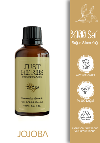 Jojoba Yağı 50 ml %100 Saf Ve Doğal Soğuk Sıkım Simmondsia Chinensis Oil - Görsel 1