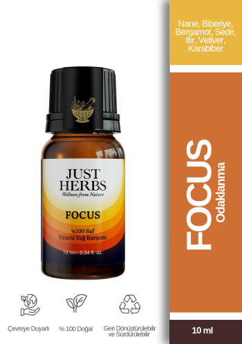 Focus Uçucu Yağ Karışımı 10 ml %100 Saf Ve Doğal - Görsel 1