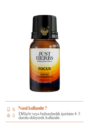 Focus Uçucu Yağ Karışımı 10 ml %100 Saf Ve Doğal - Görsel 2