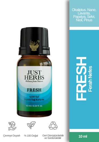 Fresh Uçucu Yağ Karışımı 10 ml %100 Saf Ve Doğal - Görsel 1