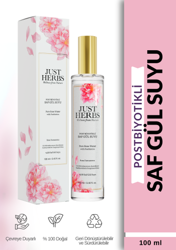 Postbiyotikli Gül Suyu 100 ml %100 Saf Ve Doğal Pure Rose Water with Posbiotics - Görsel 1