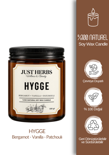 Bergamot - Vanilya - Patchouli %100 Doğal Aromatik Mum - Görsel 1